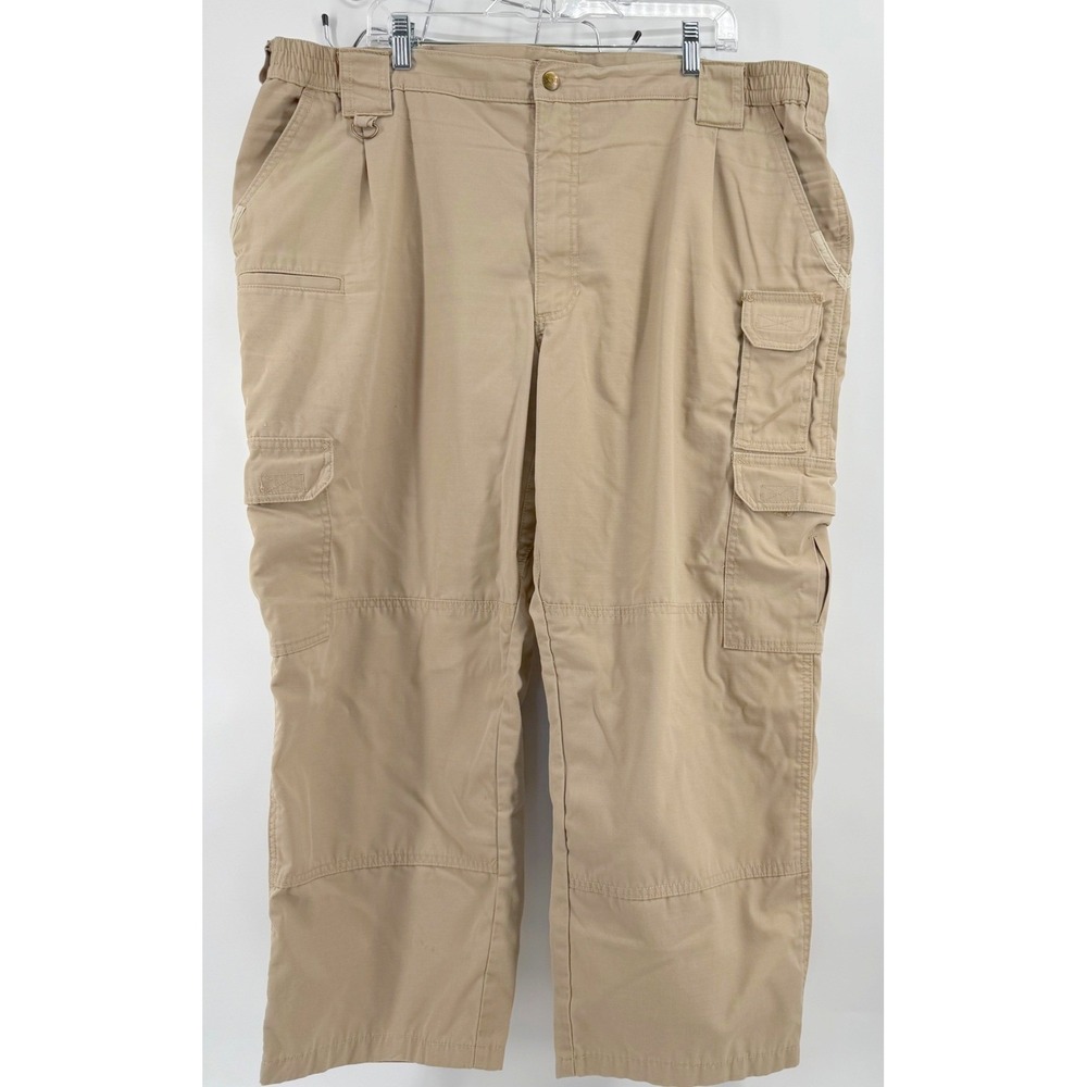 5.11 Tactical Ripstop Cargo Pants Mens 43x27 Khaki Relax Fit Workwear Utility